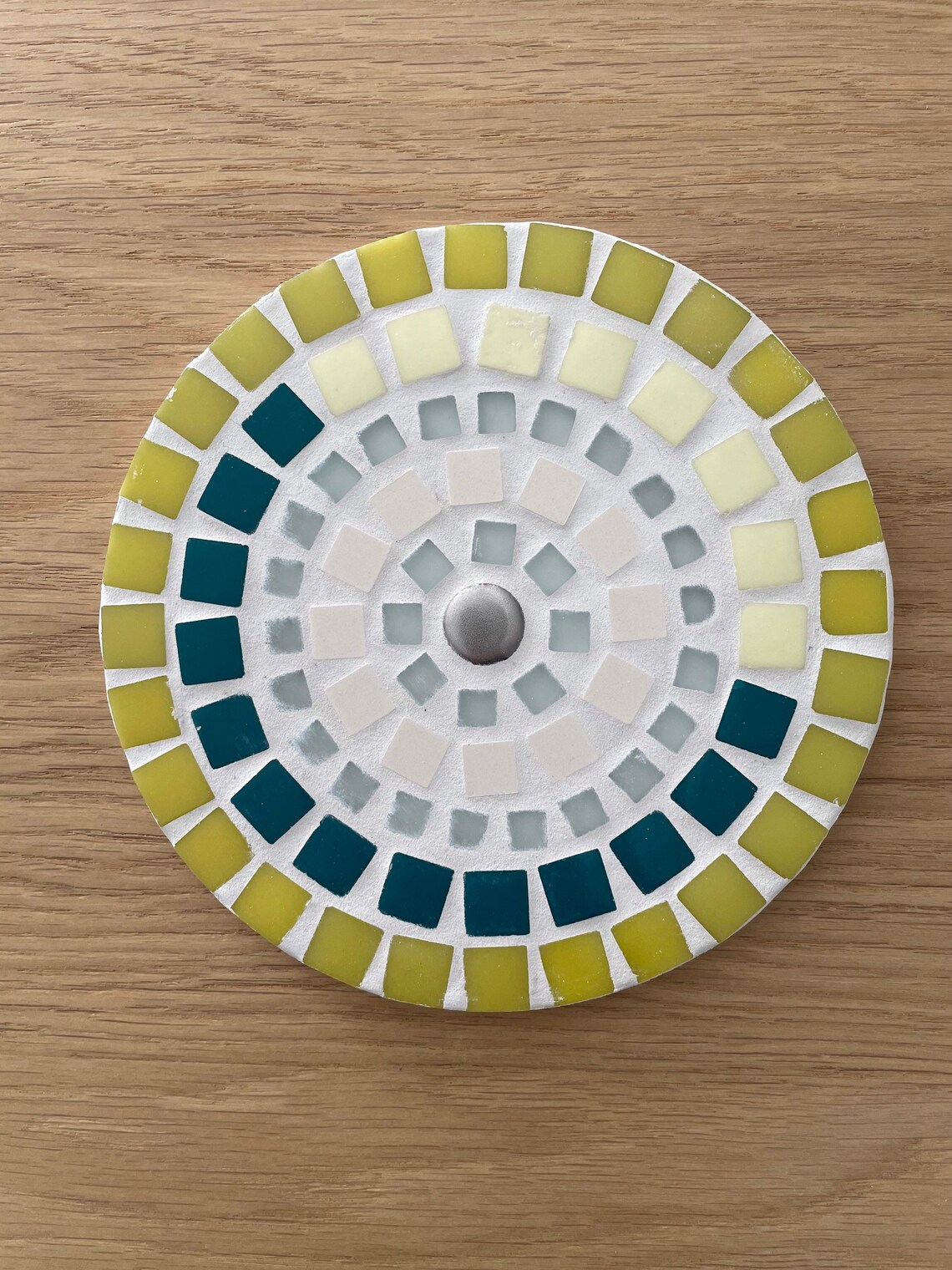 Colorful Mosaic Trivet 18 cm diameter Subflat mosaic in Etsy
