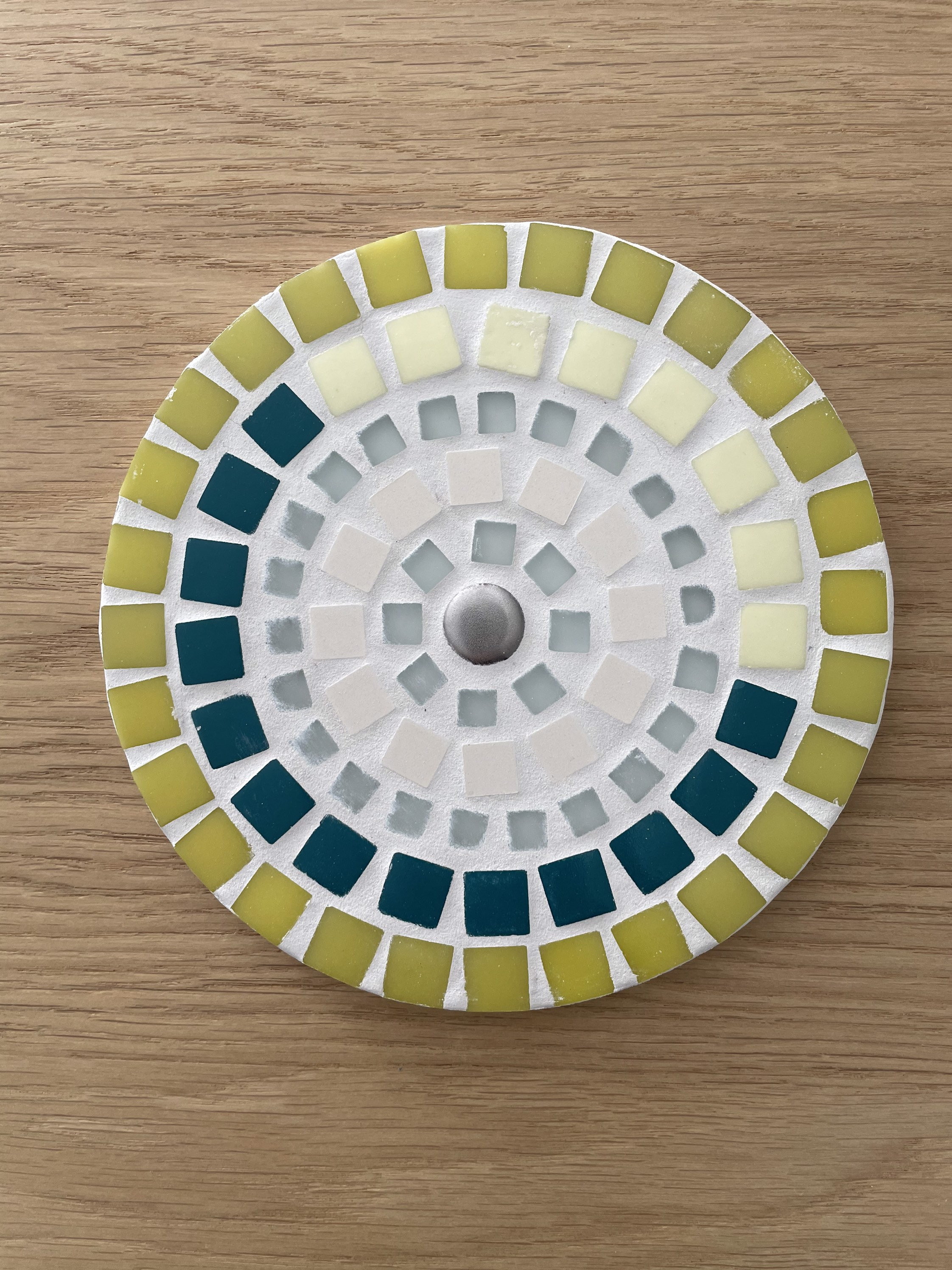 Original Mosaic Trivet, Wall Decoration 18 cm Diameter - Dessous-De-Plat Mosaïque, Décoration Murale