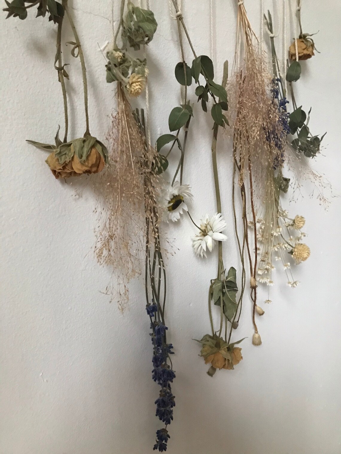 WALL DRIED FLOWER Dry Flower Wall Hanging Home Decoration Etsy
