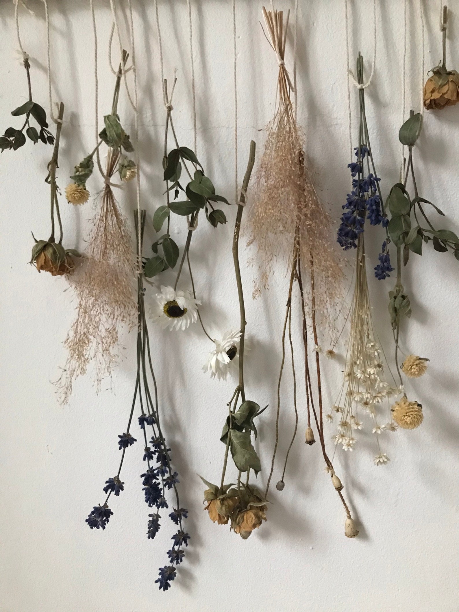 WALL DRIED FLOWER Dry Flower Wall Hanging Home Decoration Etsy