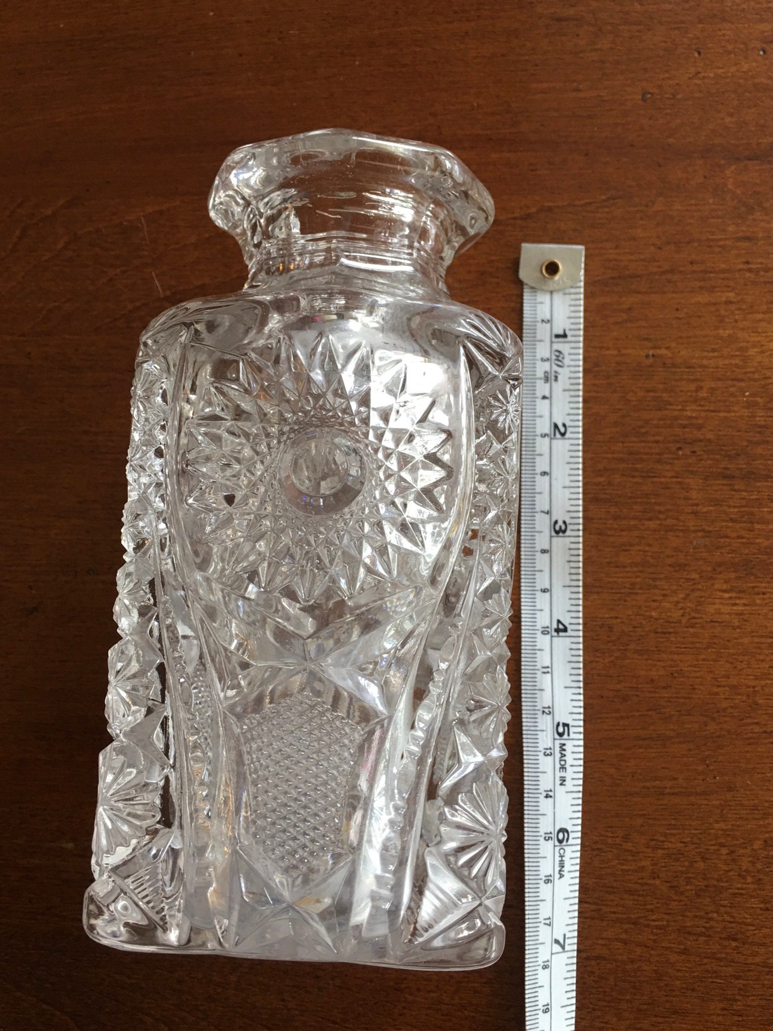 Antique Cut Glass Decanter. Etsy