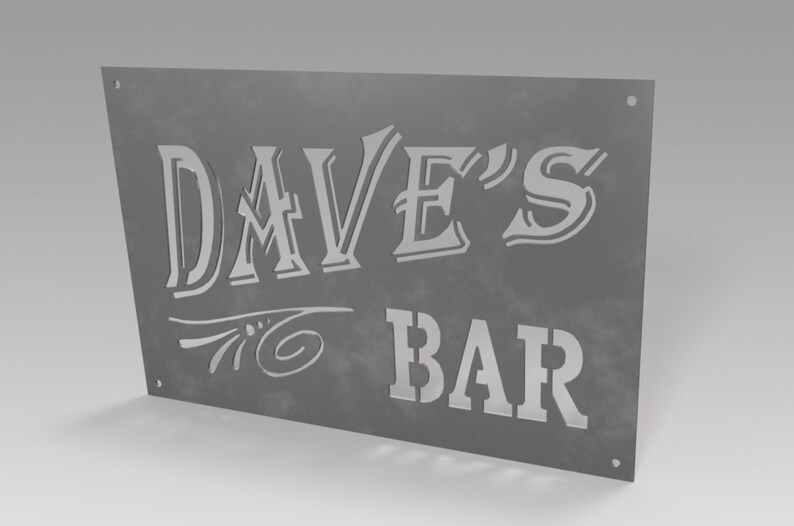 Custom Sheet Metal Signs cut Etsy