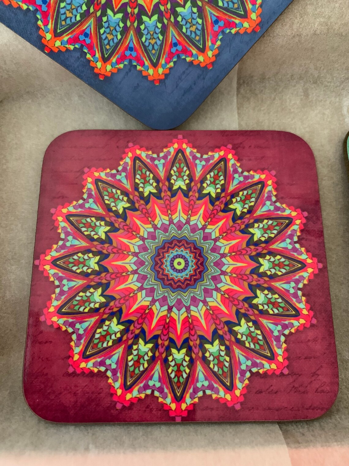 Coaster designs Mandala Art Inspired Coaster Set of 4 mugs or Etsy