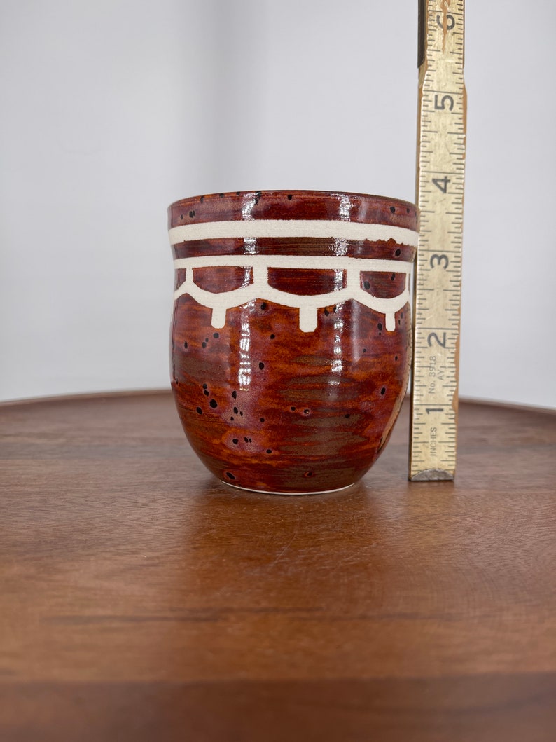Speckled Plum Simple Cup, Yunomi, Handmade Ceramic, 10oz Ready to Ship image 5
