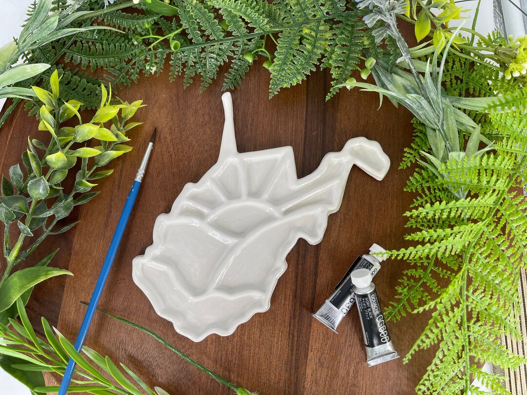 West Virginia Paint Palette Handmade Ceramic ready to Ship Etsy