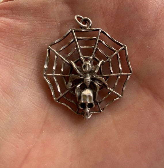 Vintage Spiderweb Charmed necklace