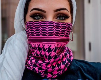 Keffiyeh Palestinian Washable Face Mask Neck Gaiter Arab 