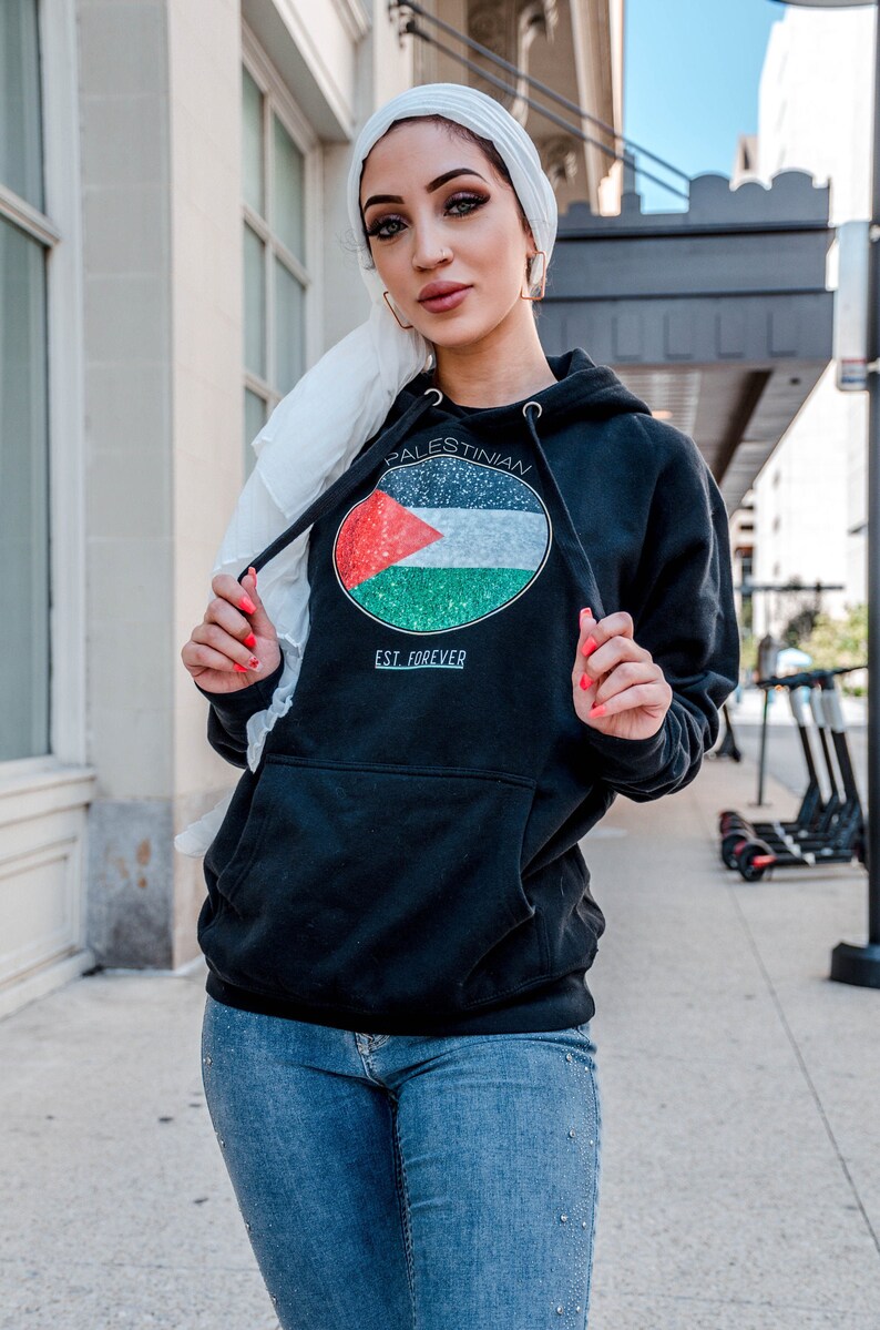 Palestine Flag Products - Sustainably Made Unisex Premium Sweatshirt Plain