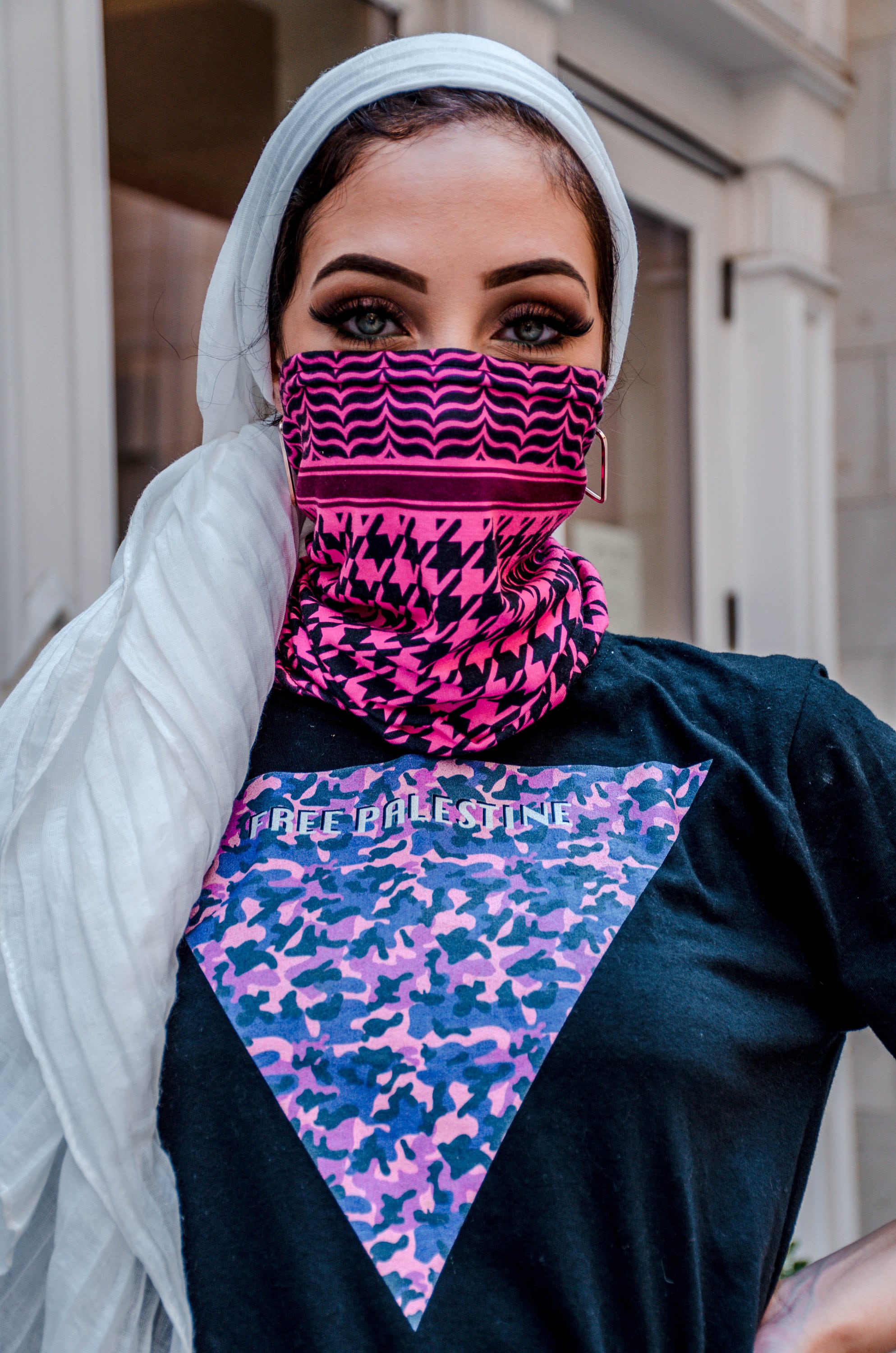Palestinian Style Face Mask Keffiyeh Kufiya Shemagh Arab -  Israel