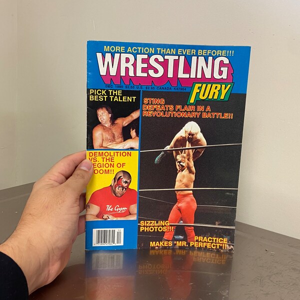 Wrestling Fury Magazine December 1990 Sting Flair WWF WCW