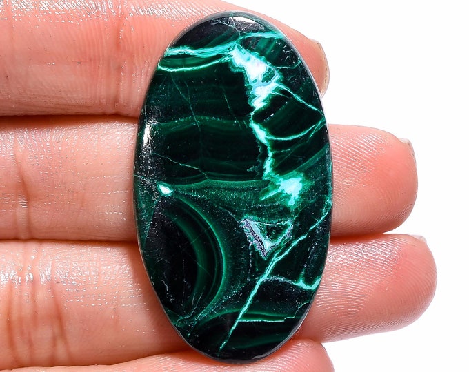 Marvellous Top Grade Quality 100/% Natural Malachite Chrysocolla Oval Shape Cabochon Gemstone For Making Jewelry 60.3 Ct 41X23X5 mm SB-3415