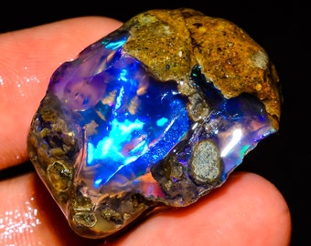 Opale brute, opale d'Éthiopie brute, cristal d'opale brute, grosse opale brute, opale de feu brute, opale de feu naturelle en vrac Welo, opale de feu brute, 47 CTS.