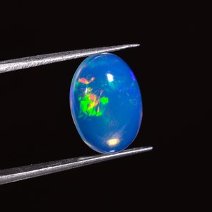 Unique Top Grade Quality 100% Natural Welo Fire Ethiopian Opal Oval Shape Cabochon Gemstone For Making Jewelry 3.5 CTS. 13X10X5 MM S-1673