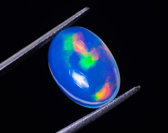 Classic Top Grade Quality 100% Natural Welo Fire White Ethiopian Opal Oval Shape Cabochon Gemstone For Making Jewelry 4 Ct 16X11X5mm SB11420