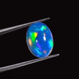 Fabulous Top Grade Quality 100% Natural Welo Fire Ethiopian Opal Oval Shape Cabochon Gemstone For Making Jewelry 4 CTS. 14X10X6 MM S-1684
