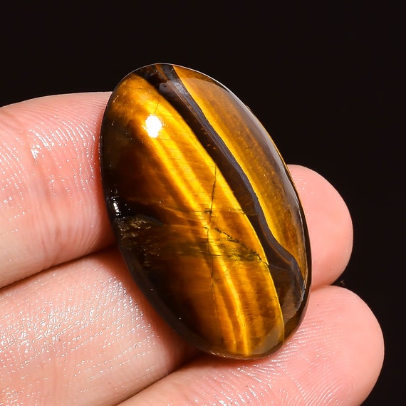 32X17X6 mm AA-4877 Attractive Top Grade Quality 100% Natural Tiger Eye Fancy Shape Cabochon Loose Gemstone For Making Jewelry 30 Ct