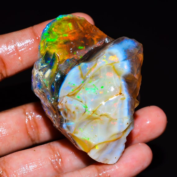 ☆エチオピアンオパール ラフ 原石☆ 約190ct 鉱物標本 エチオピア産
