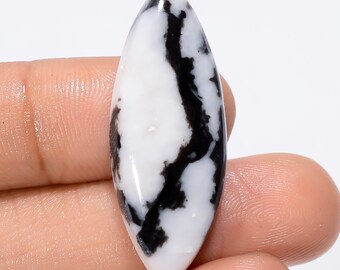 Wonderful Top Grade Quality 100% Natural Black Zebra Jasper Marquise Shape Cabochon Gemstone For Making Jewelry 26 Ct. 35X13X5 mm SB-29137