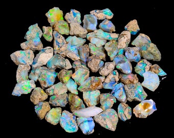 天然エチオピア産オパール原石、13カラット、13x10x5～15x9x4 mm