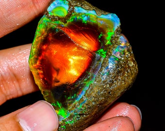 Opale brute, opale d'Éthiopie brute, opale de cristal brute, grosse opale brute, opale de feu brute, opale de feu naturelle en vrac Welo, opale de feu brute, 148 CTS