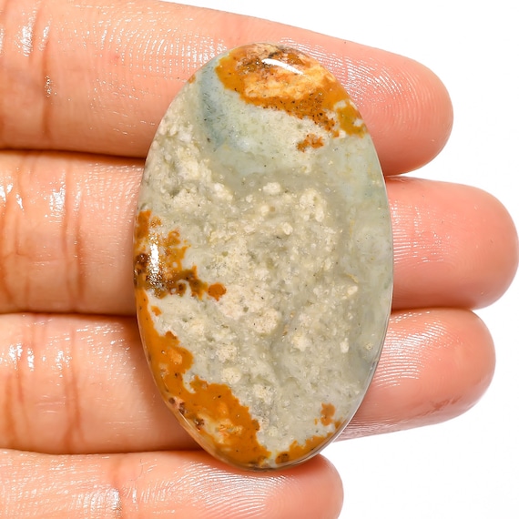 Superb Top Grade Quality 100% Natural Imperial Jasper Oval Shape Cabochon Loose Gemstone For Making Jewelry 24.5 Ct 36X14X6 mm SB-6824