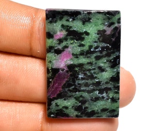 34.00 Ct Ruby Zoisite Radiant Shape Cabochon Loose Gemstone,Natural Ruby Zoisite Gemstone,Top Quality,For Making Jewelry,SA-5876
