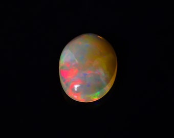 Superb A One Quality 100% Natural Fire White Ethiopian Opal Oval Shape Cabochon Loose Gemstone For Making Jewelry 3 Ct. 13X10X5 mm SB-11309