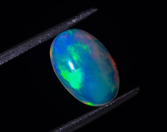 Attractive A One Quality 100% Natural Welo Fire White Ethiopian Opal Oval Shape Cabochon Gemstone For Making Jewelry 2 Ct 11X8X5 mm SB-11367