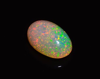 Elegant Top Grade Quality 100% Natural White Ethiopian Opal Oval Shape Cabochon Loose Gemstone For Making Jewelry 2 Ct. 11X8X5 mm S-8