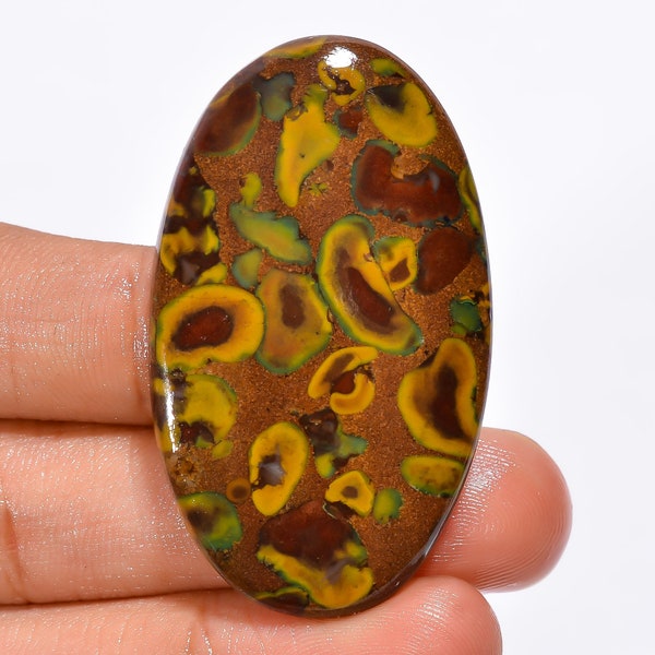 Unbefleckte erstklassige Qualität 100% natürliche Frucht Jaspis ovale Form Cabochon lose Edelstein für die Herstellung von Schmuck 71,5 Ct. 48X28X6 mm SB-24058