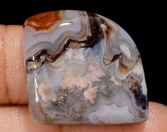 Tempting Top Grade Quality 100% Natural Crazy Lace Agate Fancy Shape Cabochon Loose Gemstone For Making Jewelry 33 Ct. 22X20X6 mm SB-29309