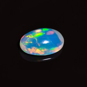 Beautiful Top Grade Quality 100% Natural Welo Fire Ethiopian Opal Oval Shape Cabochon Gemstone For Making Jewelry 1.5 CTS. 11X8X4 MM S-1653