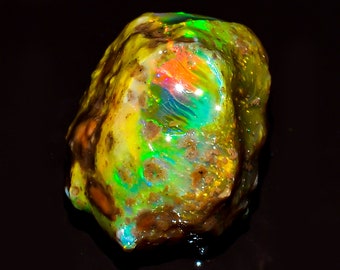 Opale brute, opale d'Éthiopie brute, opale de cristal brute, grosse opale brute, opale de feu brute, opale naturelle en vrac, opale à l'huile de feu Welo brute, 68,5 CTS