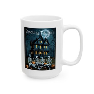 Skeletons Halloween Funny Ceramic Mug, (11oz, 15oz)