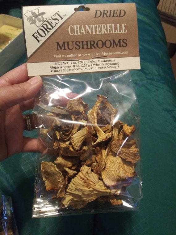 Dried USA Gold Chanterelle Mushrooms 1 Oz. Listed Price per Etsy