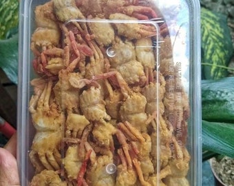 Homemade Crispy & Yummy Crablets. Listed price per Tub or Pack 180g
