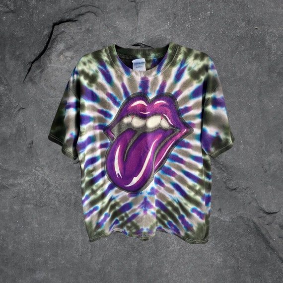vintage rolling stones tie dye "bridges to babylon