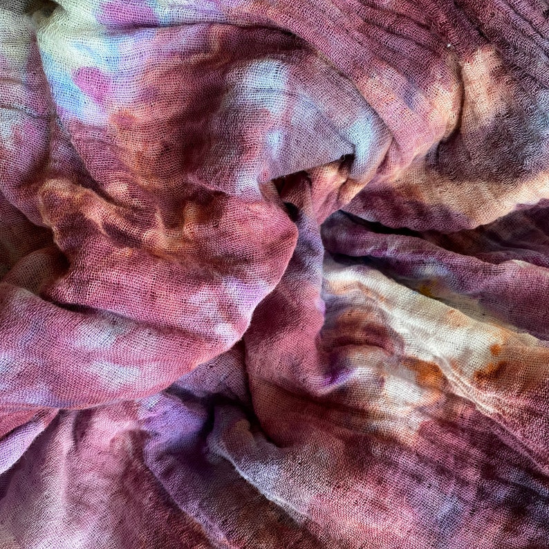 Hand Dyed Throw Blanket Made of Ecofriendly Fabric in Etsy
