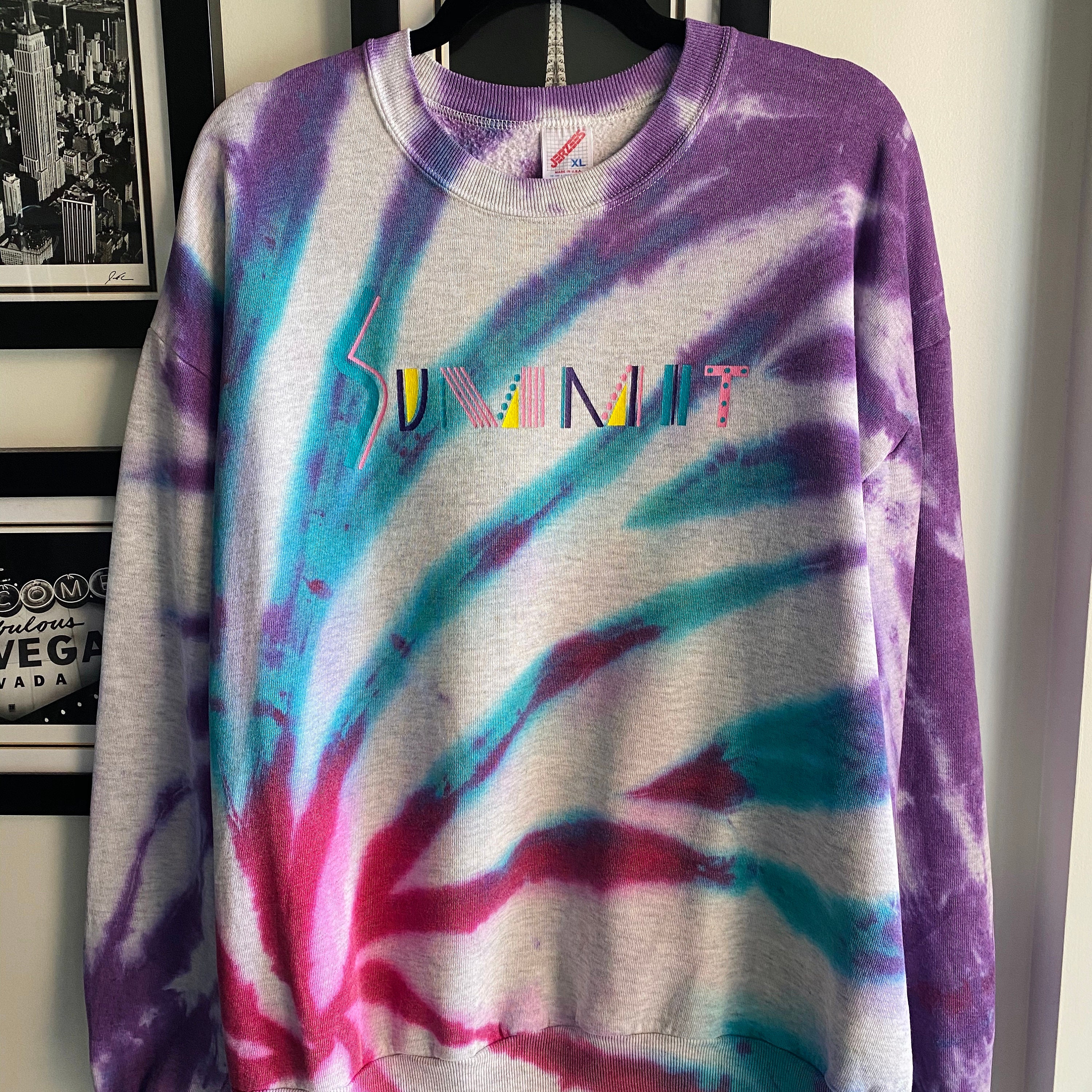Vintage 90s Tie Dye Crewneck Sweatshirt 