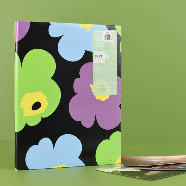 Y2K Mod Retro Flowers Photo Album, Three Ring Binder, 3x5, 4x6