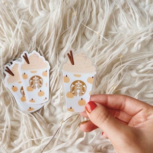 Pumpkin Spice Latte sticker  waterproof  Die Cut Sticker