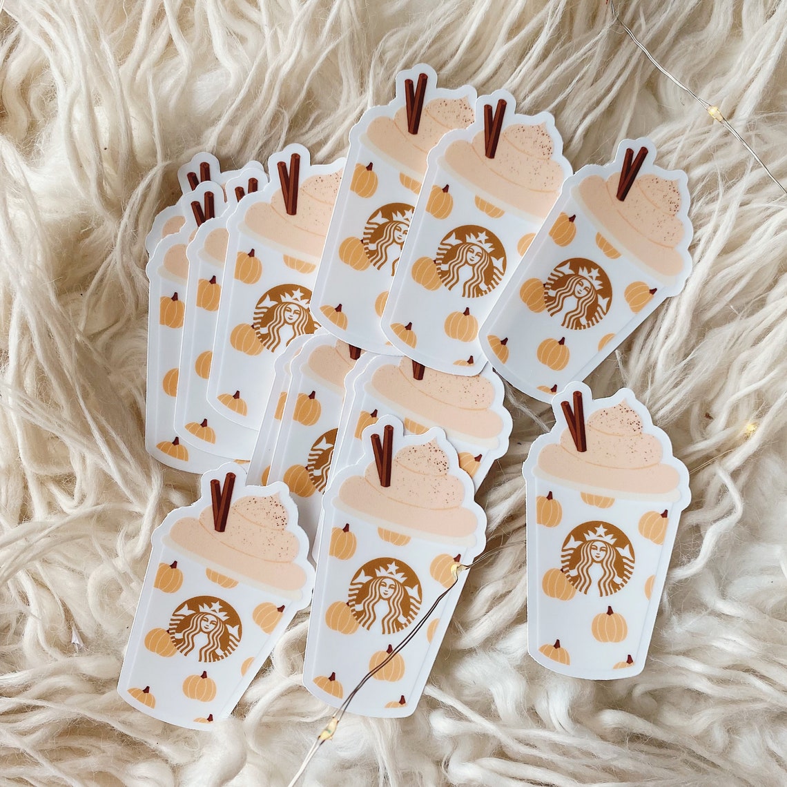 CLEAR Starbucks Pumpkin Spice Sticker Waterproof Die Cut - Etsy