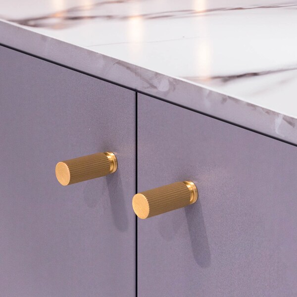 The Aristocrat Mid Century Modern Brass Cabinet Knob