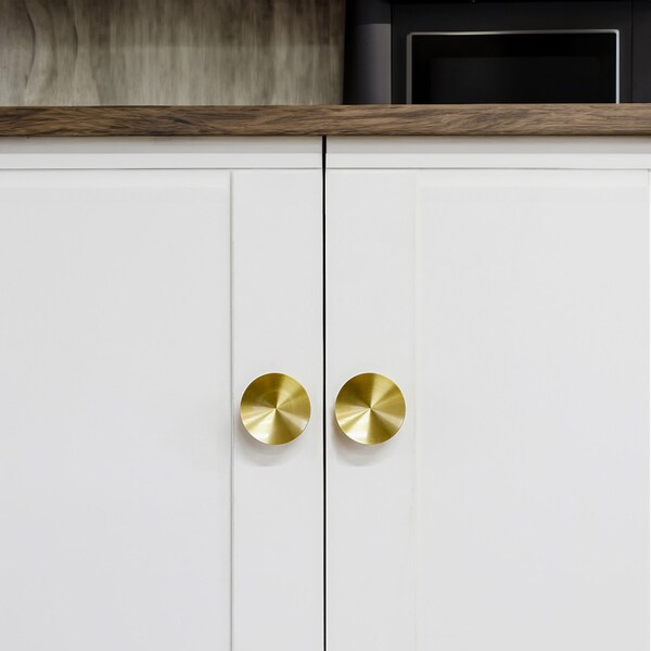 Redefine Hardware Valley Brass Mid-century Modern Cabinet Knob for Kitchen Cabinet Drawers and Doors