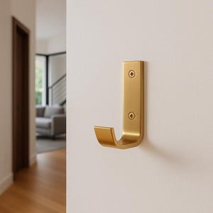 Leon Mid Century Modern Brass Wall Hook