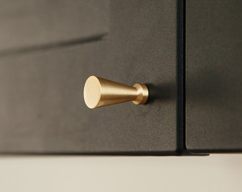 Oslo Mid Century Brass Cabinet Knob - Modern Deign