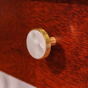 Mid-Century Modern Solid Brass Cabinet Knob in Brushed Brass Gold for Kitchen Cabinets, Dressers, and Furniture, Fast Shipping From USA image 9