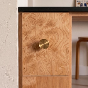 Florence Redefine Hardware Brass Mid-Century Modern Round Cabinet and Drawer Knob *SHIPS FROM USA image 2