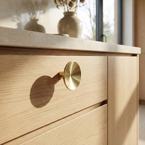 Redefine Hardware Dish Brass Mid-century Modern Cabinet Knob for Kitchen Cabinet Drawers and Doors