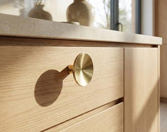 Redefine Hardware Dish Brass Mid-century Modern Cabinet Knob for Kitchen Cabinet Drawers and Doors